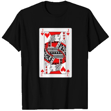 Discover Jack Playing card hearts T Shirts