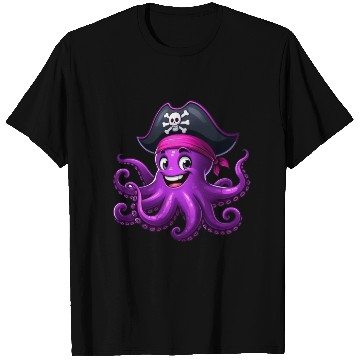 Discover Funny pirate octopus T Shirts