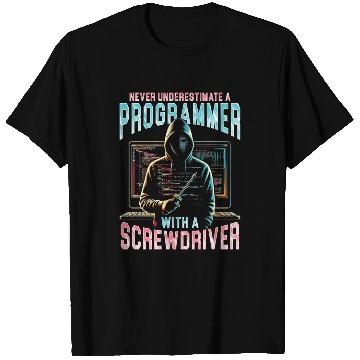 Discover Robotics Engineer Programmer With A Screwdrive T Shirts