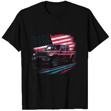 Discover Jeep Gladiator JT US Flag T Shirts