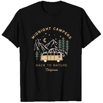 Discover Midnight Campers Back to nature California T Shirts