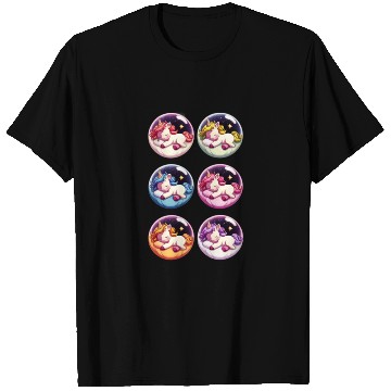 Discover Unicorn sticker set T Shirts