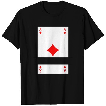 Discover Playing card ace of diamonds with banner space T Shirts