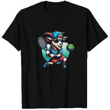 Discover Goat Tennis Player Court Match Design T Shirts