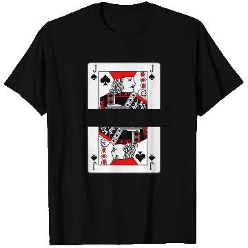 Discover Playing card jack of spades with banner space T Shirts
