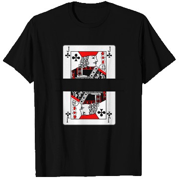 Discover Playing card clover jack with banner space T Shirts