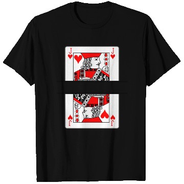 Discover Playing card jack of hearts with banner space T Shirts