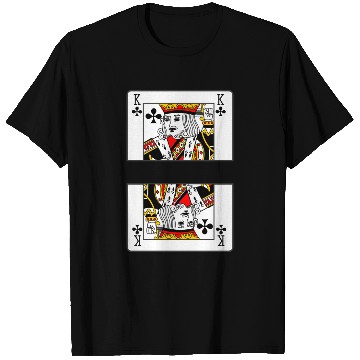 Discover Playing card clover king with banner space T Shirts