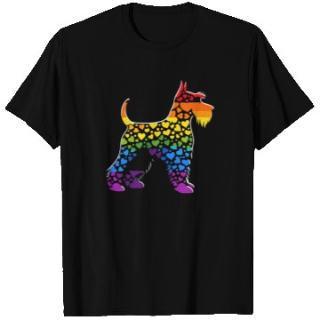 Discover Miniature Schnauzer Rainbow LGBT Gay Pride Lesbian T Shirts