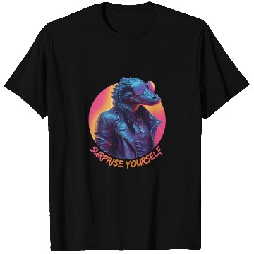 Discover Synthwave style crocodile wearing sunglasses T Shirts