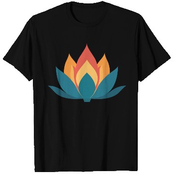 Discover Lotus With Orange Blue Petals T Shirts