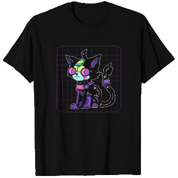 Discover Cyberpunk Cat Game Developer T Shirts