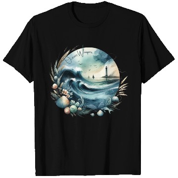 Discover Ocean Whisper: Serene Seascape Art T Shirts