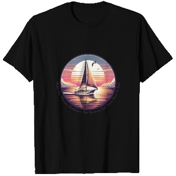 Discover Sunset Sailing Bliss T Shirts