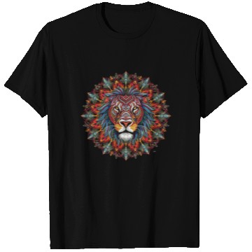 Discover Colorful Lion Mandala Majesty Artistic Creation T Shirts