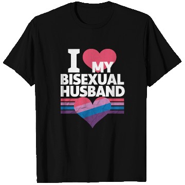 Discover I Love My Bisexual Husband Bi Pride Bisexual Flag T Shirts