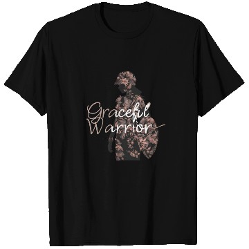 Discover Graceful Warrior Flower Background Design T Shirts