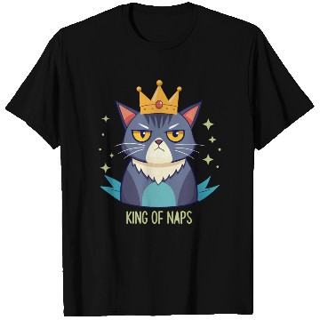 Discover Grumpy King of Naps Cat T Shirts