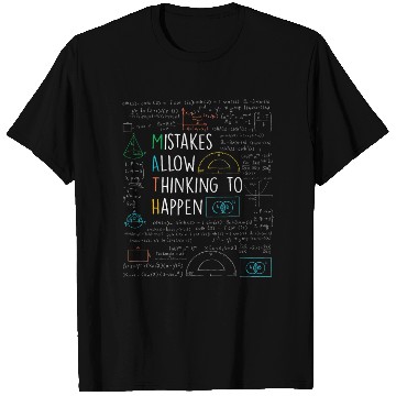 Discover Mistakes Allow Thinking to Happen Math Teacher T Shirts