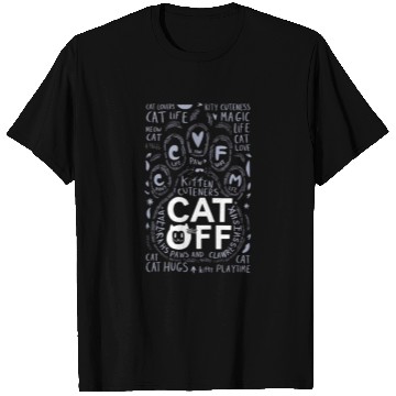 Discover Cat Paw typography T Shirts