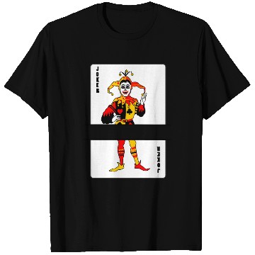 Discover Playing card Joker banner T Shirts