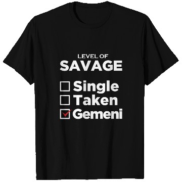 Discover Zodiac Single Taken Gemini T Shirts