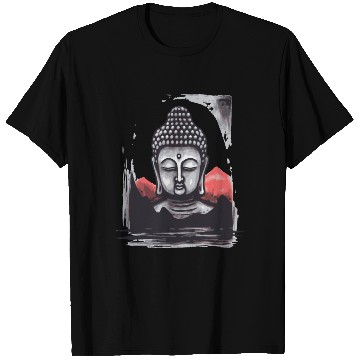 Discover Japan Red Sun: Chilling Buddha T Shirts