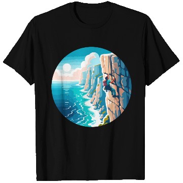 Discover Coastal Climb: Adventure on the Edge T Shirts