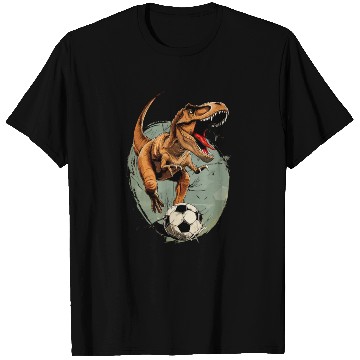 Discover Dinosaurus Dinosaur Trex T-Rex Soccer Ball Player T Shirts