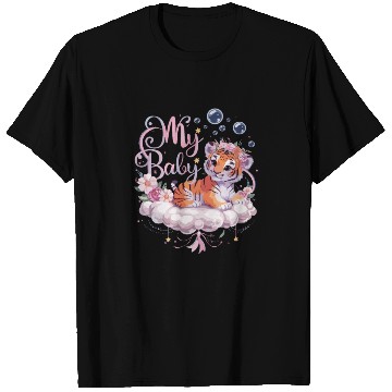 Discover Adorable Baby Tiger Floral Cloud Dreamy Artwork T Shirts