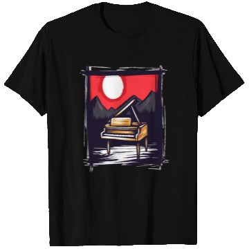 Discover Japan Red Sun & Nature Piano T Shirts