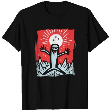 Discover Japan Red Sun: Happy Stickman Artwork T Shirts