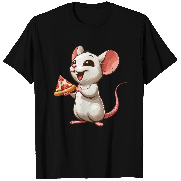 Discover Lab Rat Loves Pizza Humorous T Shirts