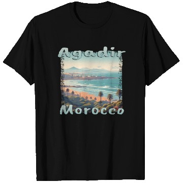 Discover Agadir Morocco Beach Vacation Nature Palms T Shirts