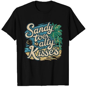 Discover Summer Sandy Toes Salty Kisses Beach lover T Shirts