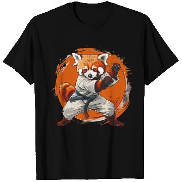 Discover Red panda karate fighting style T Shirts