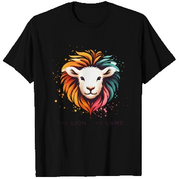 Discover The Lion And The Lamb Abstract Art Design T Shirts
