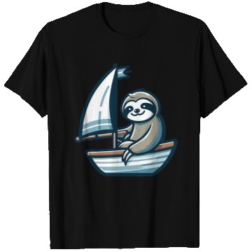 Discover Summer sailing with sloth on dinghy T Shirts