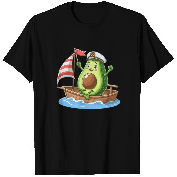 Discover Cool sailing dinghy avocado summer motif T Shirts