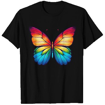 Discover Butterfly rainbow colors nature T Shirts