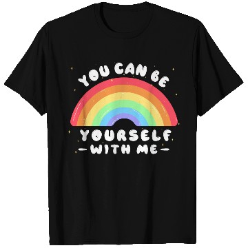 Discover You Can Be Yourself With Me - LGBTQ Ally - Pride T Shirts