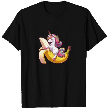 Discover Unicorn on banana T Shirts