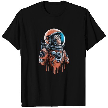 Discover Space Adventure Monkey Astronaut T Shirts