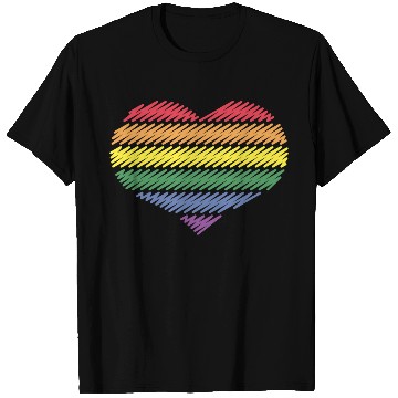Discover Rainbow Heart (Love / Scribble / 6s / PNG) T Shirts