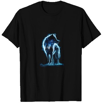 Discover Majestic Wolf Through The Mysterious Forest T Shirts