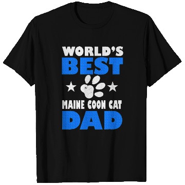 Discover World's Best Maine Cat Dad Owner Lover T Shirts