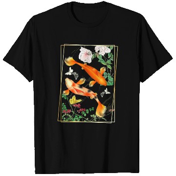 Discover Japanese Koi Carp Nishikigoi Fish Cherry Blosso T Shirts