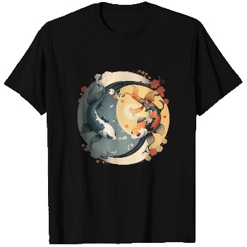 Discover Japanese Koi Fish Yin Yang T Shirts