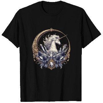Discover majestic unicorn artfully decorated T Shirts