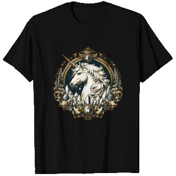Discover majestic unicorn artfully decorated T Shirts